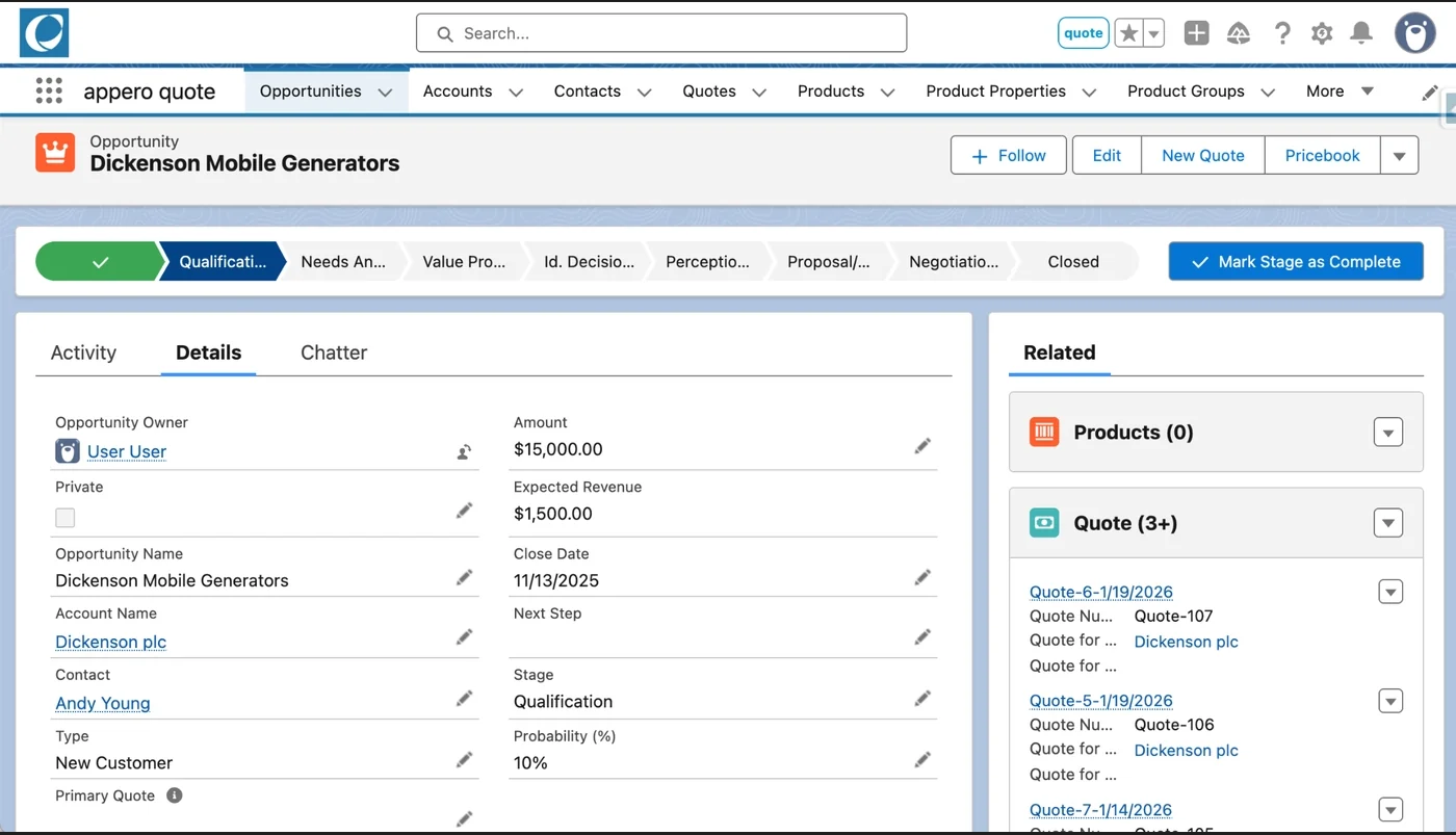 Opportunity in Salesforce